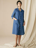 100% Linen Shirt Dress MADISON