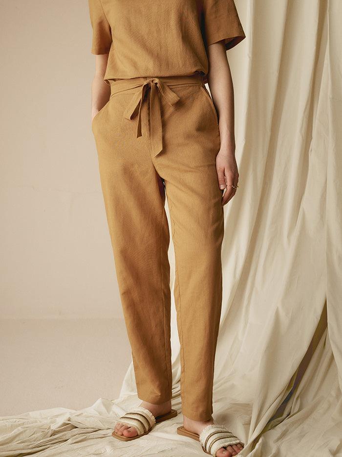 100% Linen Two-Piece Casual Linen Tracksuit COLLEEN