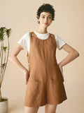 100% Linen U-Neck Short Jumpsuit KENDALL