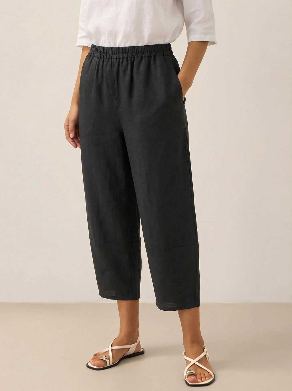 100% Linen Crop Pants RORY