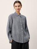 100% Linen Relaxed Drop Shoulder Pocket Shirt ASTER