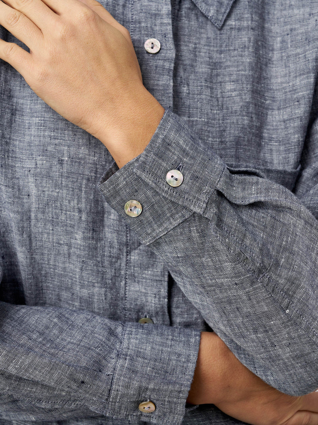 100% Linen Relaxed Drop Shoulder Pocket Shirt ASTER