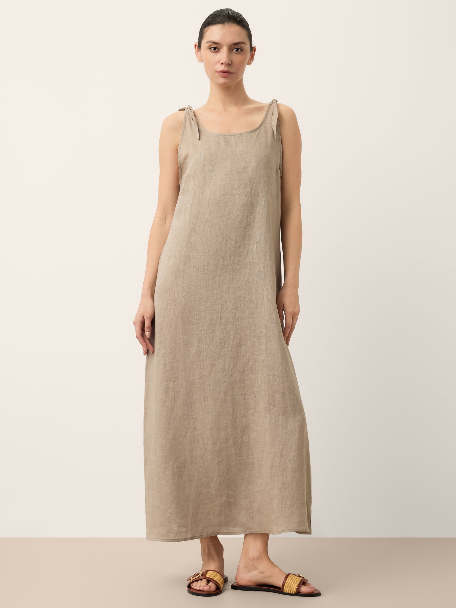 100% Linen Camisole Dress QEARL
