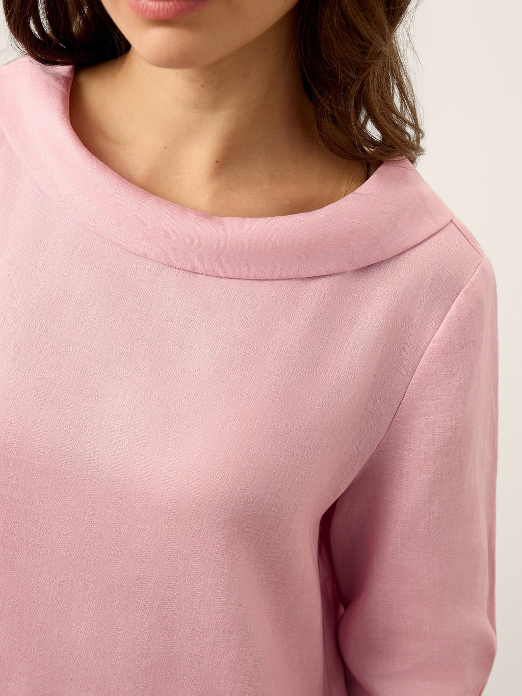 100% Linen Sculpted Bateau Tie-Back Mini Dress SABRINA