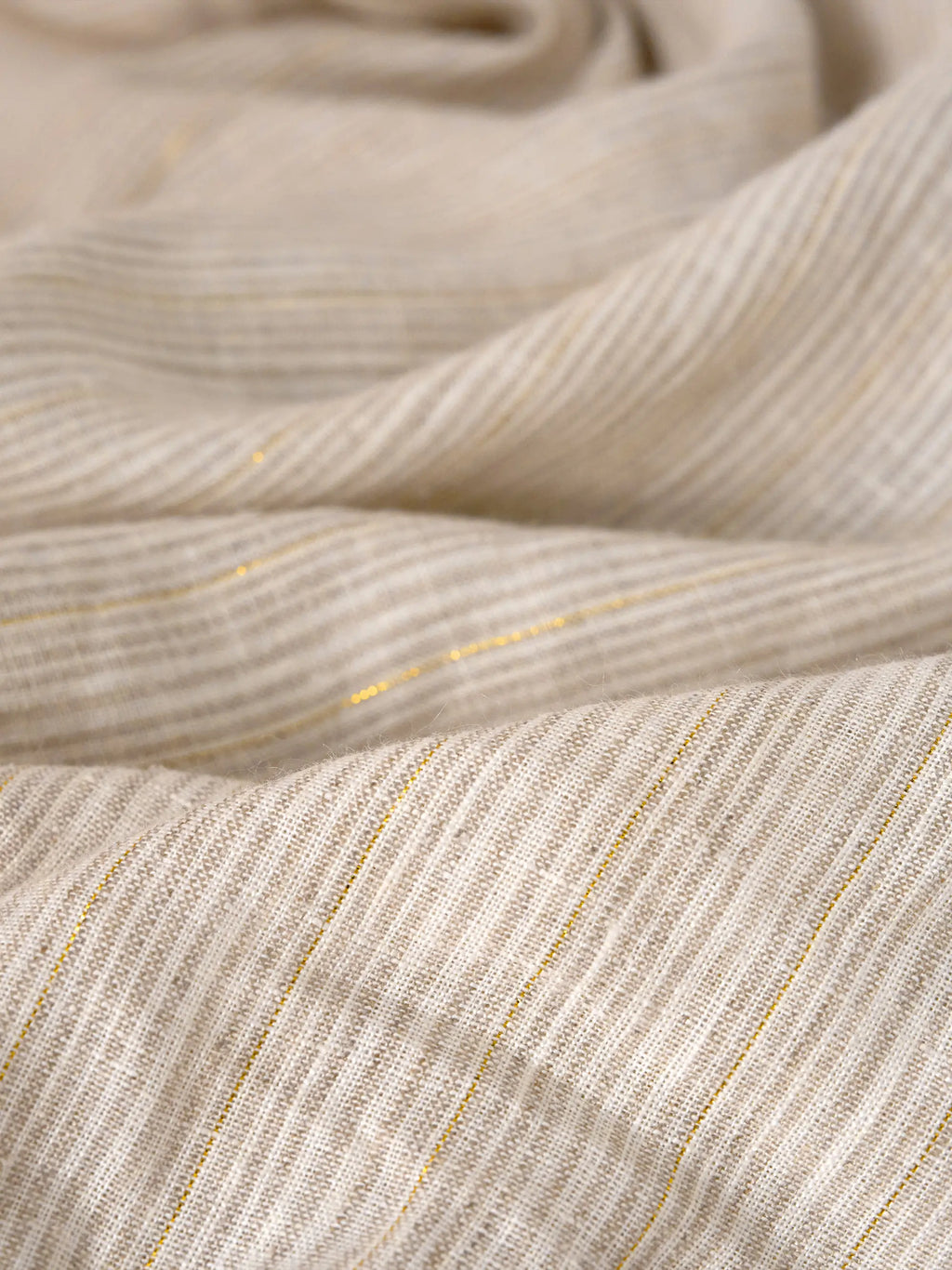 100% Linen Striped Elastic-Waist Mini Dress ARIA