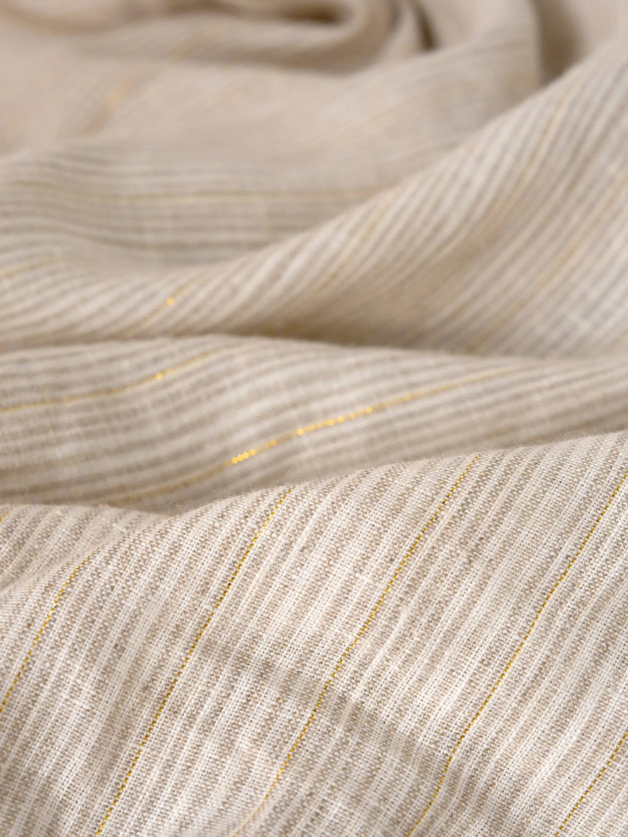 100% Linen Striped Elastic-Waist Mini Dress ARIA