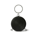 Round pure hand-woven crossbody clutch bag