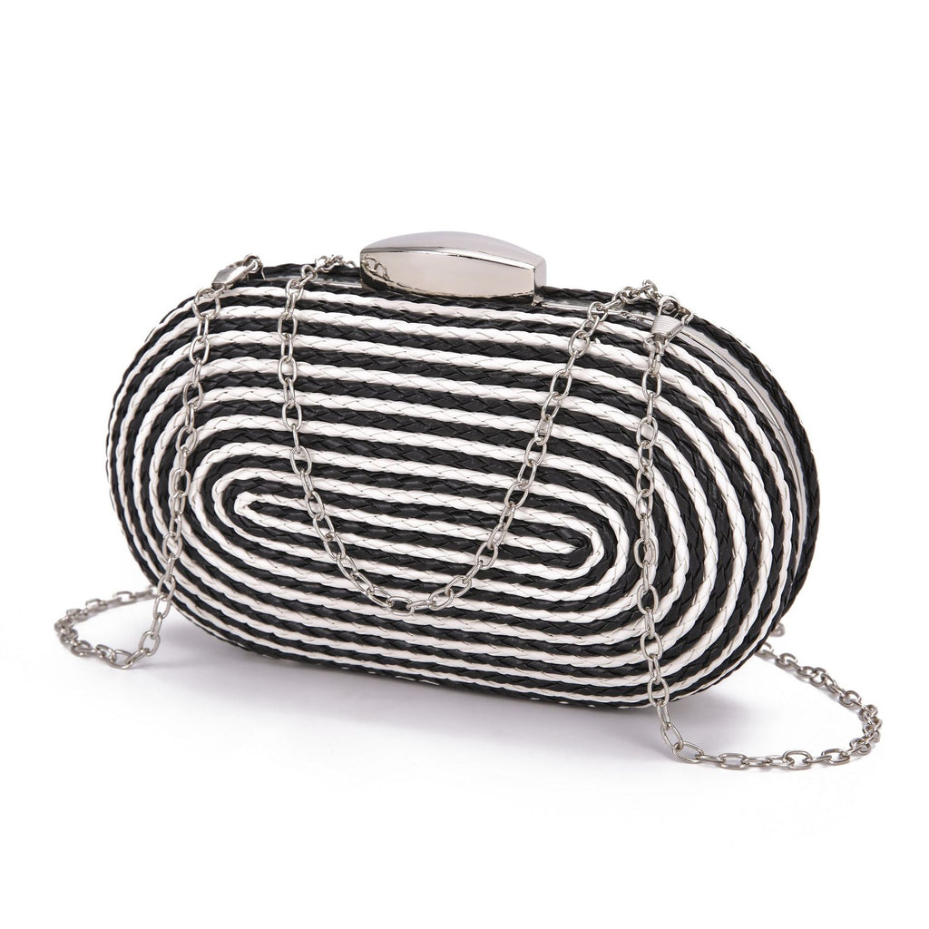 Fashionable oval crossbody woven bags