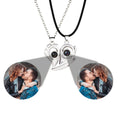 matching couples necklaces for Projection Photo Heart Magnetic Necklace