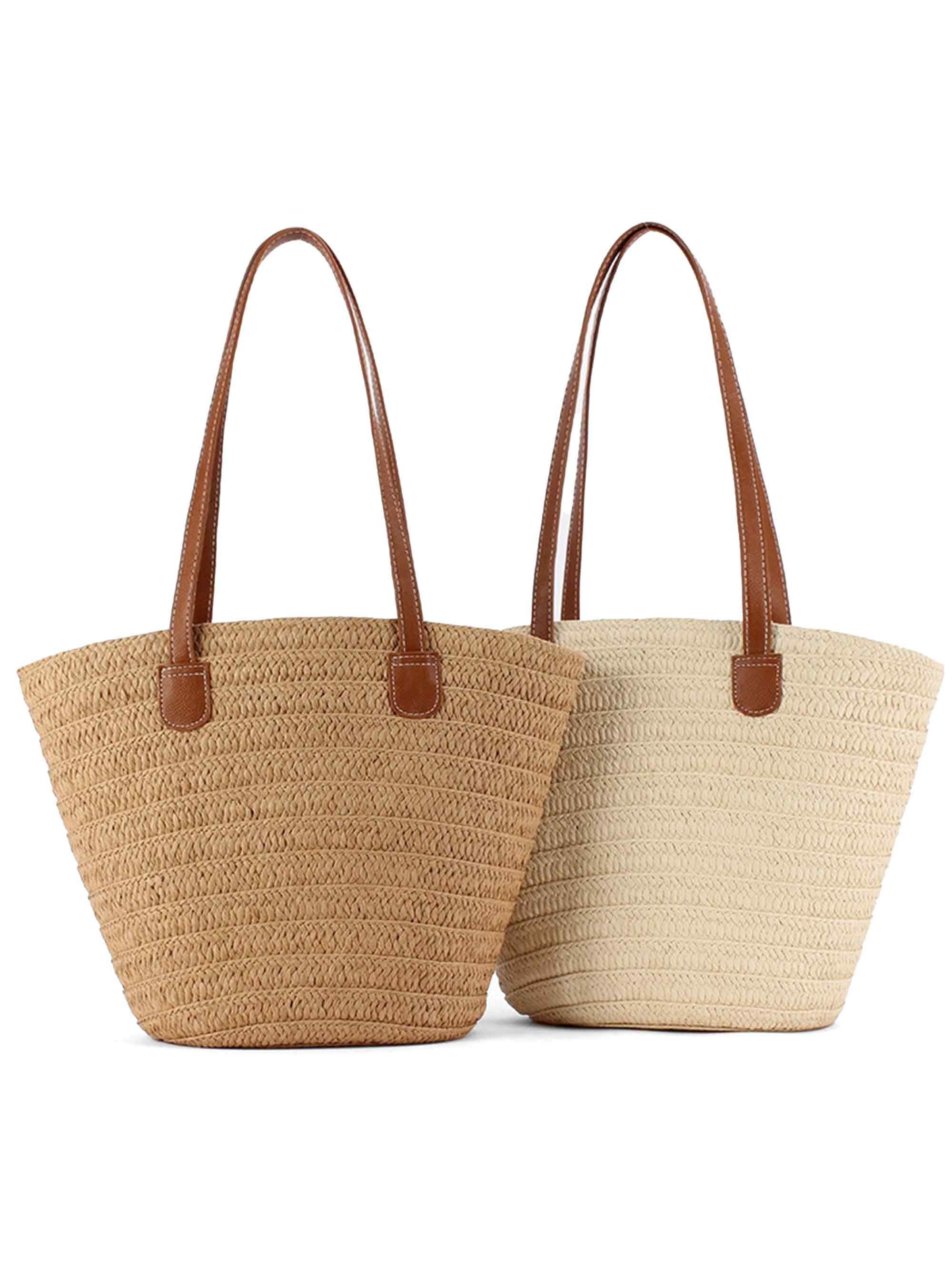 Flat Strap Trapezoid Tote