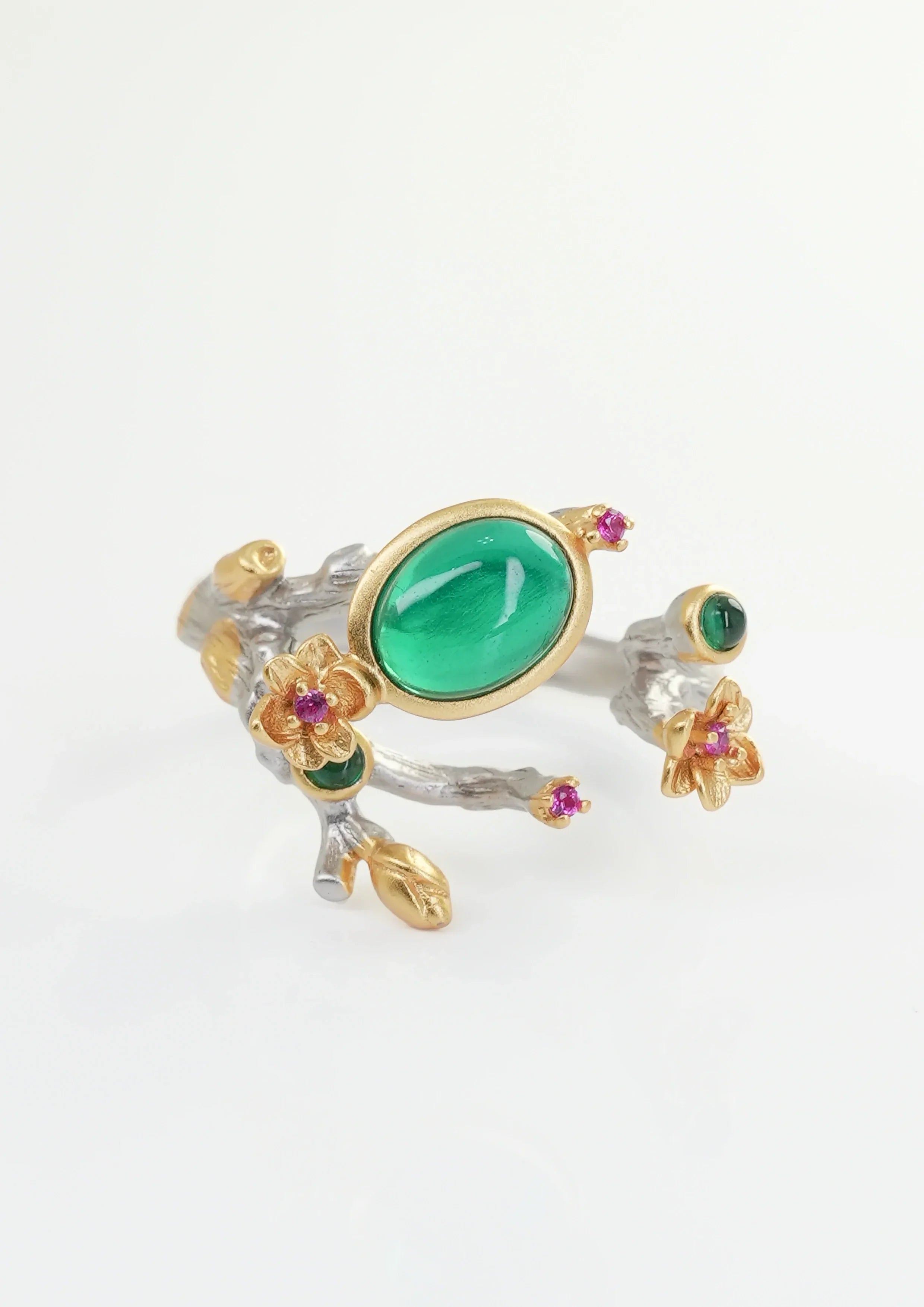 Exquisite Emerald Ring - Enchanted Branch