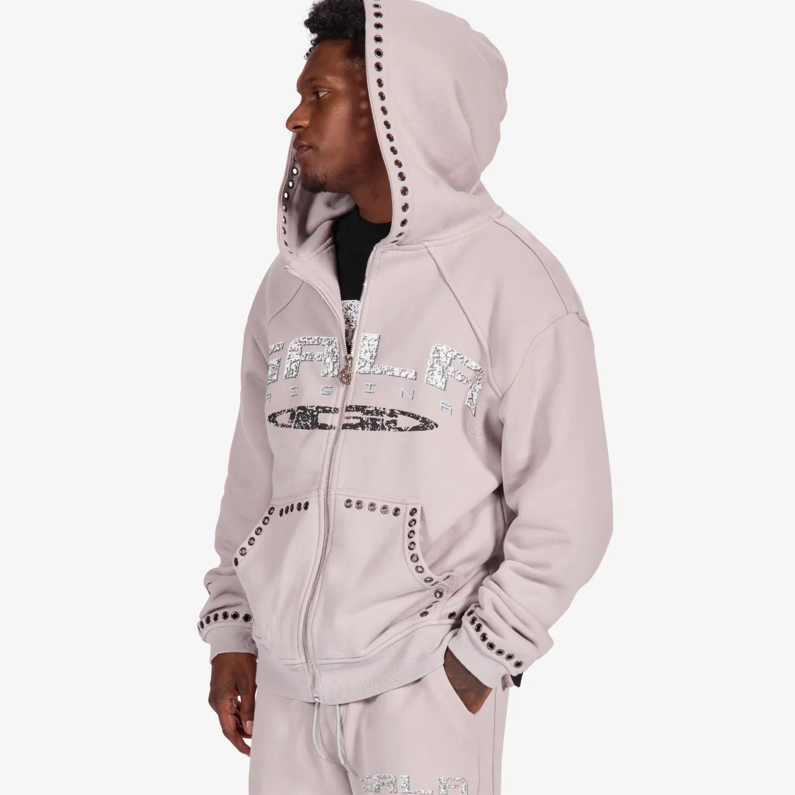 Gala Original Harpy Grommet Hoodie - Washed Cement