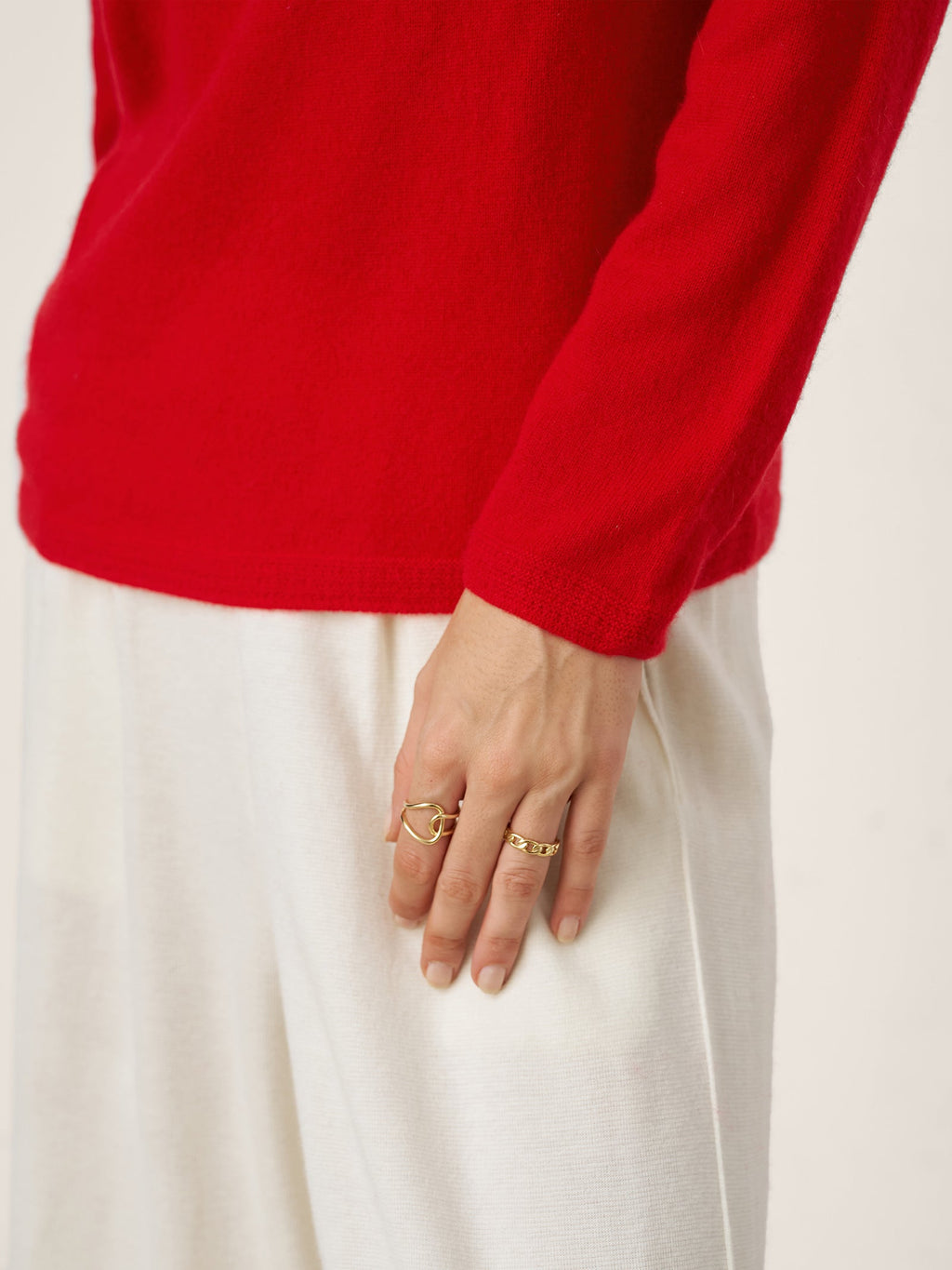 Premium Cashmere Blend Hand-Finished Seamless Turtleneck Knit Top TOVE