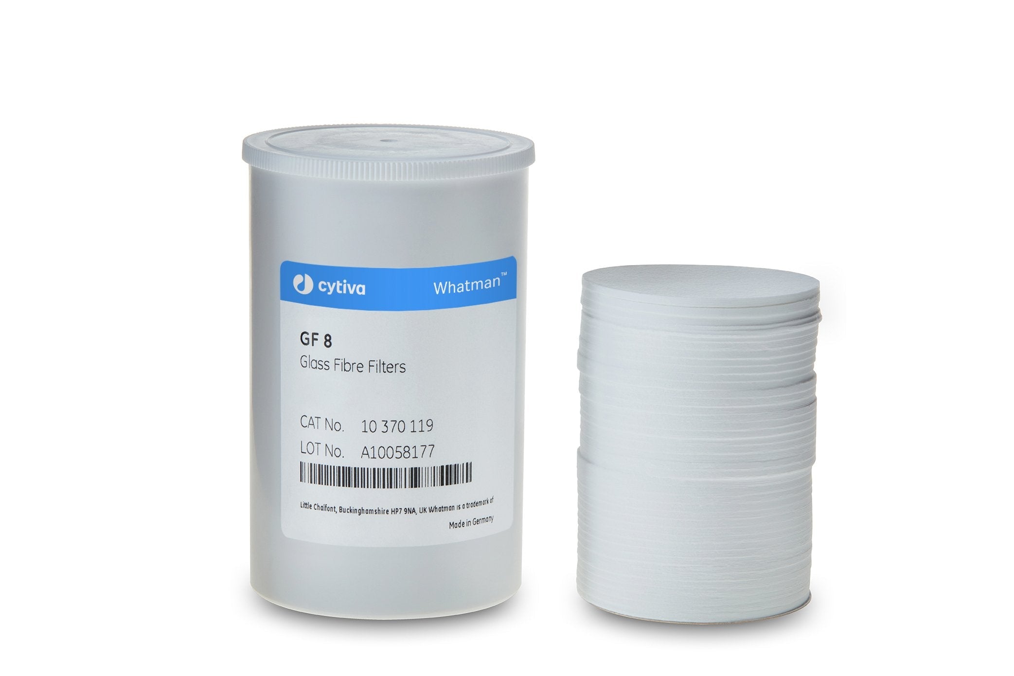 Whatman 10370119 Filter Circles, 47mm Dia, with Binder Grade GF 8, 200/pk