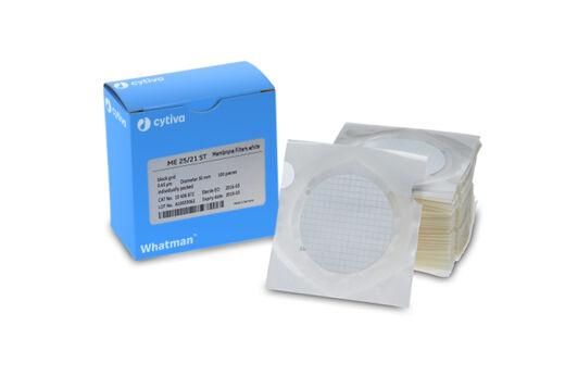 Whatman 10407370 Membrane Filtration, ME25/41 (Mixed Cellulose Ester), 47mm Dia, 0.45 micrometer, Green, 3.1mm/ Black Grid, Sterile For Use with Whatman Membrane-Butler, 400/pk