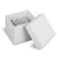 Heathrow Scientific 2860M True North Cardboard Tube Storage Box & Lid for 15 & 50mL Tubes (no insert), White 10/pk