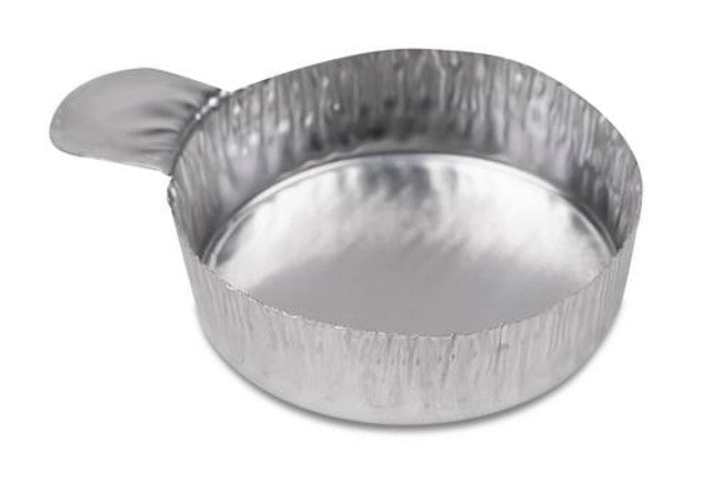 Heathrow Scientific 120932FR Aluminium Weigh Boat 5ml, 28 x 10mm crinkle wall, with tab,Certified Oil Free, 100/pk