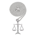Justice Scale Iced Out CZ Hip Hop Necklace