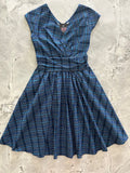 Blue Plaid Greta Dress - 3X only, 1 left!