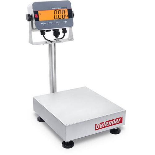 Ohaus i-D33XW15C1R6 Defender 3000 Washdown - I-D33 Bench Scale, 15000 g x 2 g, 14" x 12", NTEP