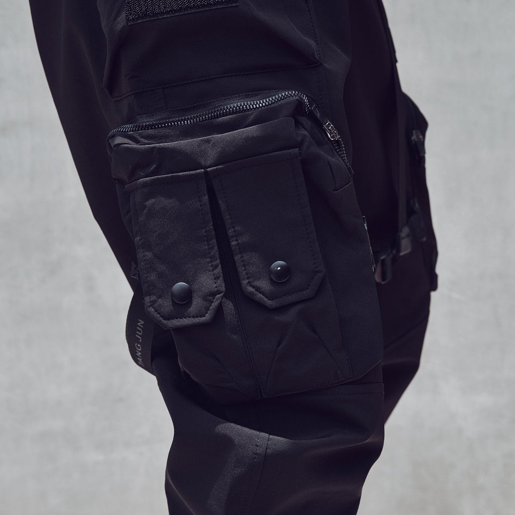 IBP440 Matte Black Paratrooper Joggers