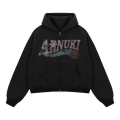 Basketball Cropped Boxy Zip Up Hoodie Unisex 380 GSM Cotton Ideal For Athleisure