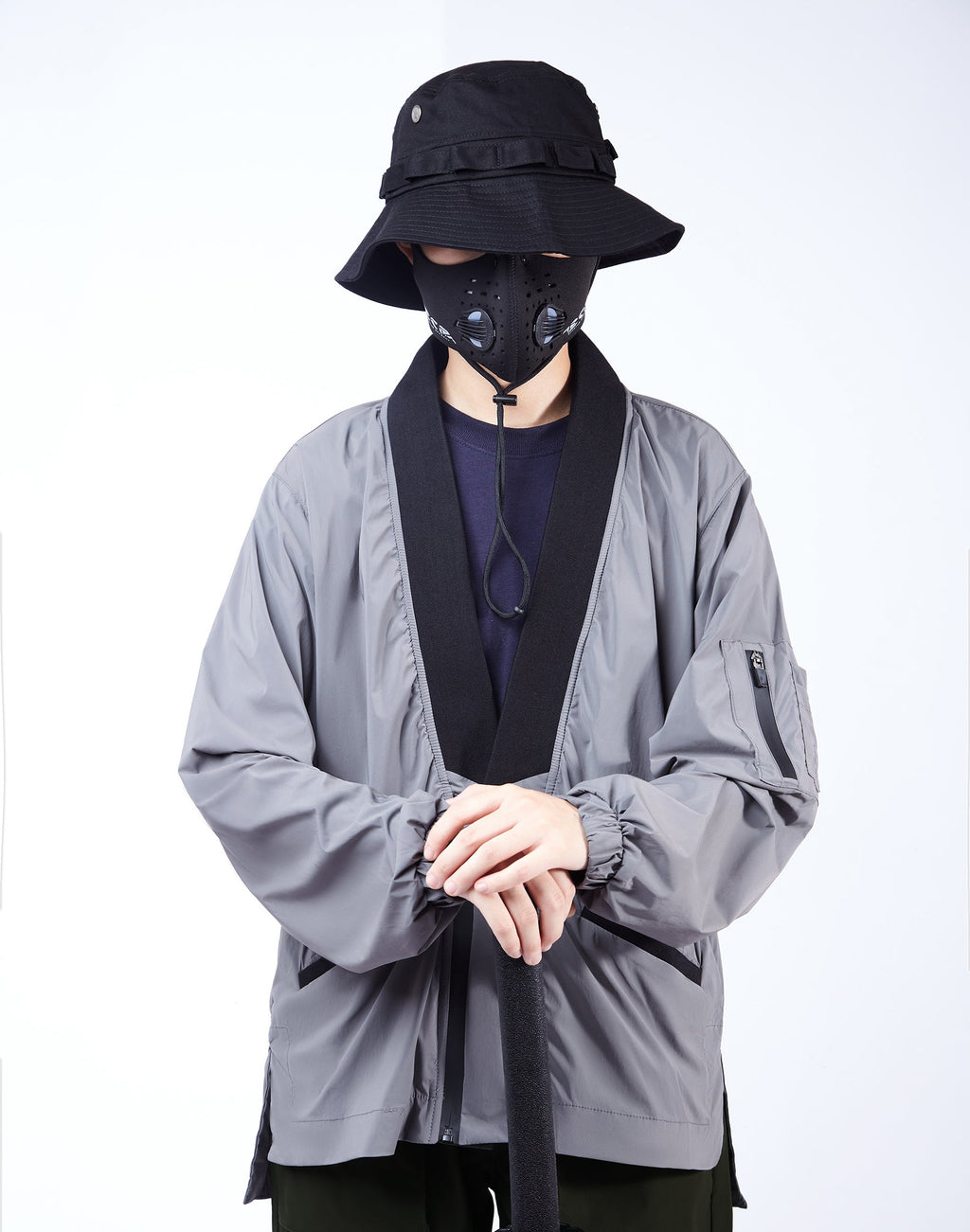 APT2809 Grey Kimono Shirt