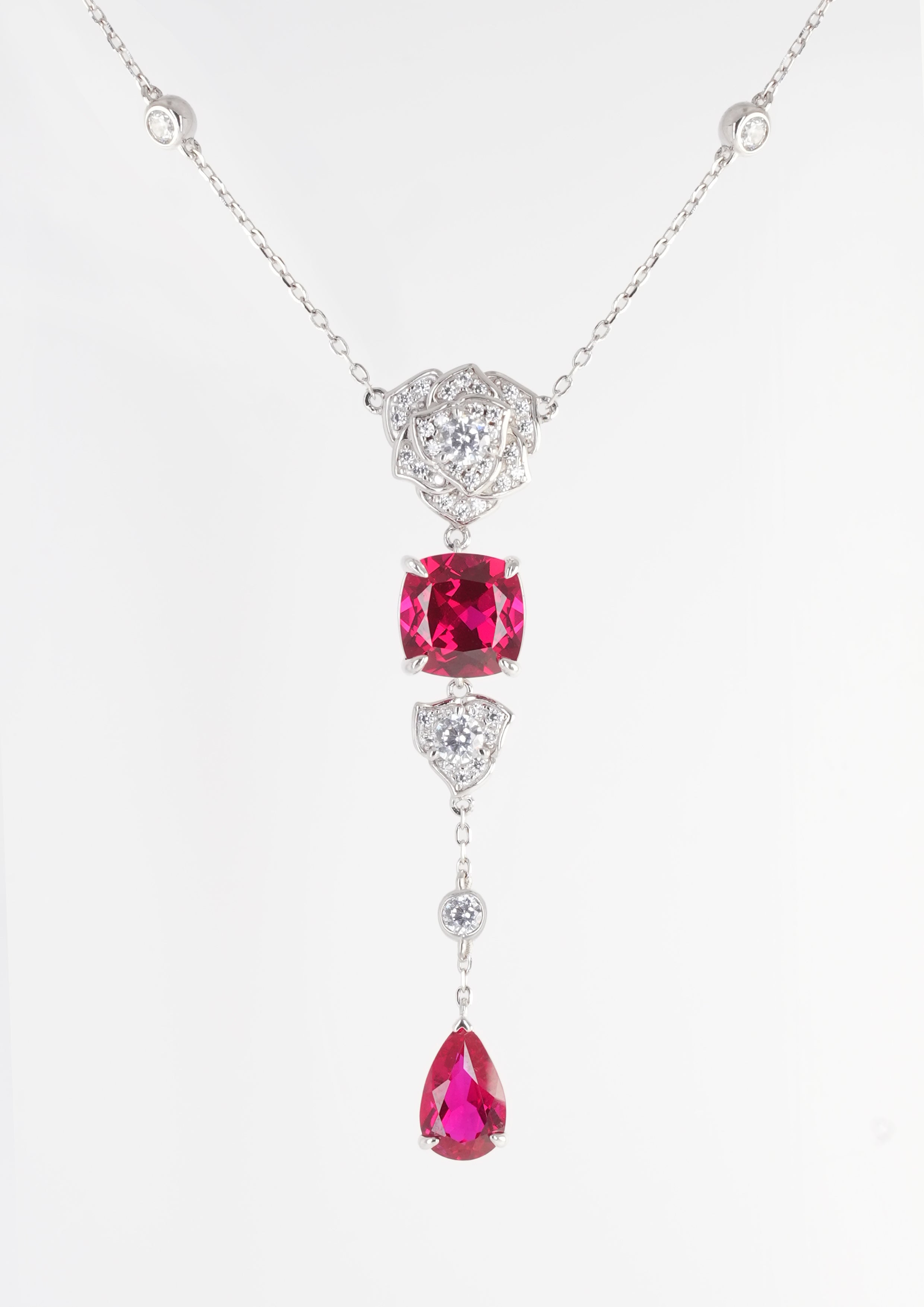Exquisite Ruby Necklace - Ruby Veil