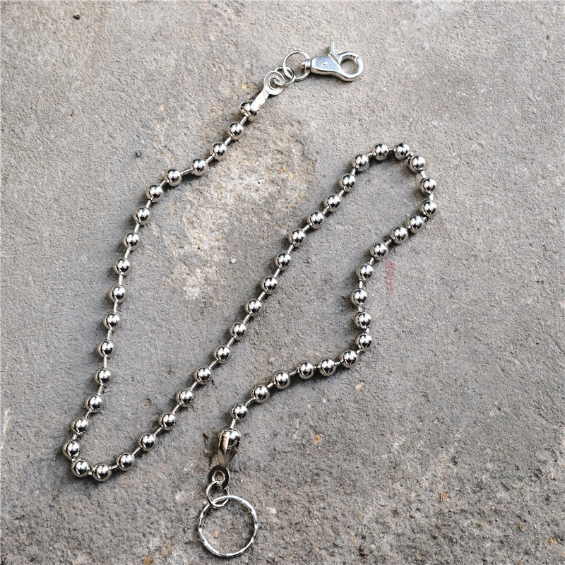 Men's simple beaded trousers and chains