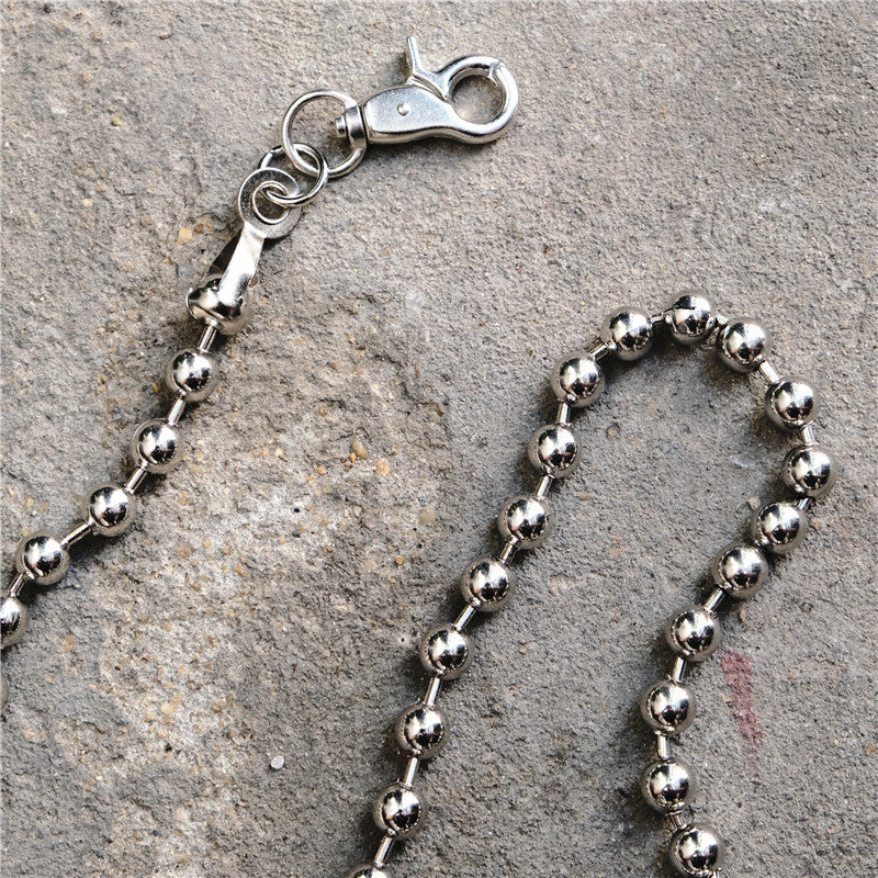 Men's simple beaded trousers and chains