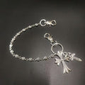 Retro cross dagger pants chain