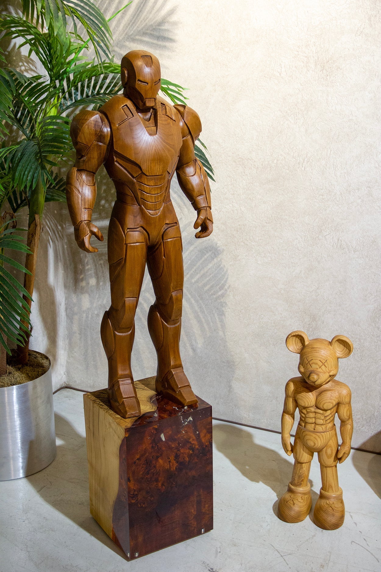Wooden Armored Hero Statue