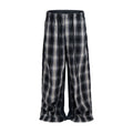 PLAID SPLIT SWEATPANTS