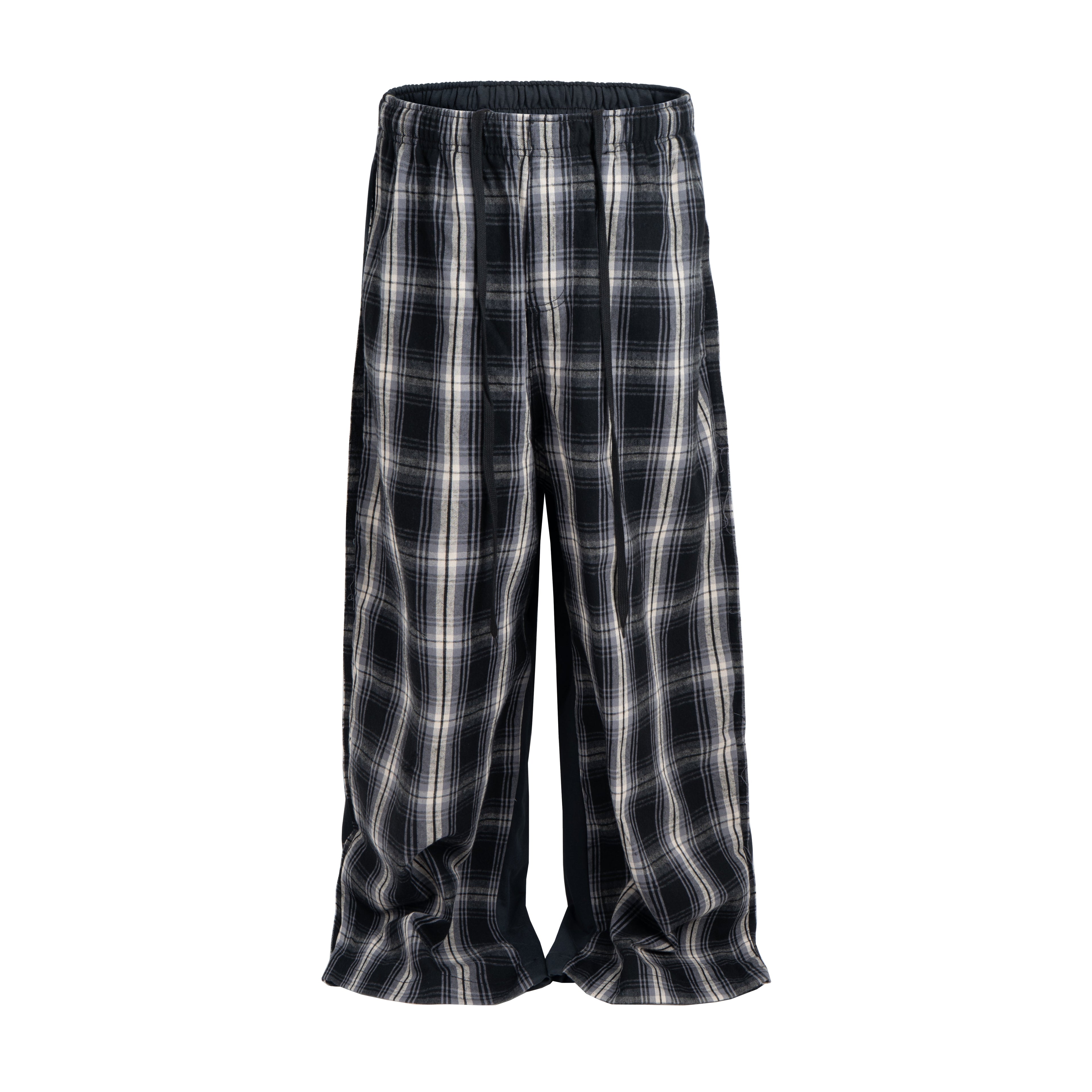 PLAID SPLIT SWEATPANTS