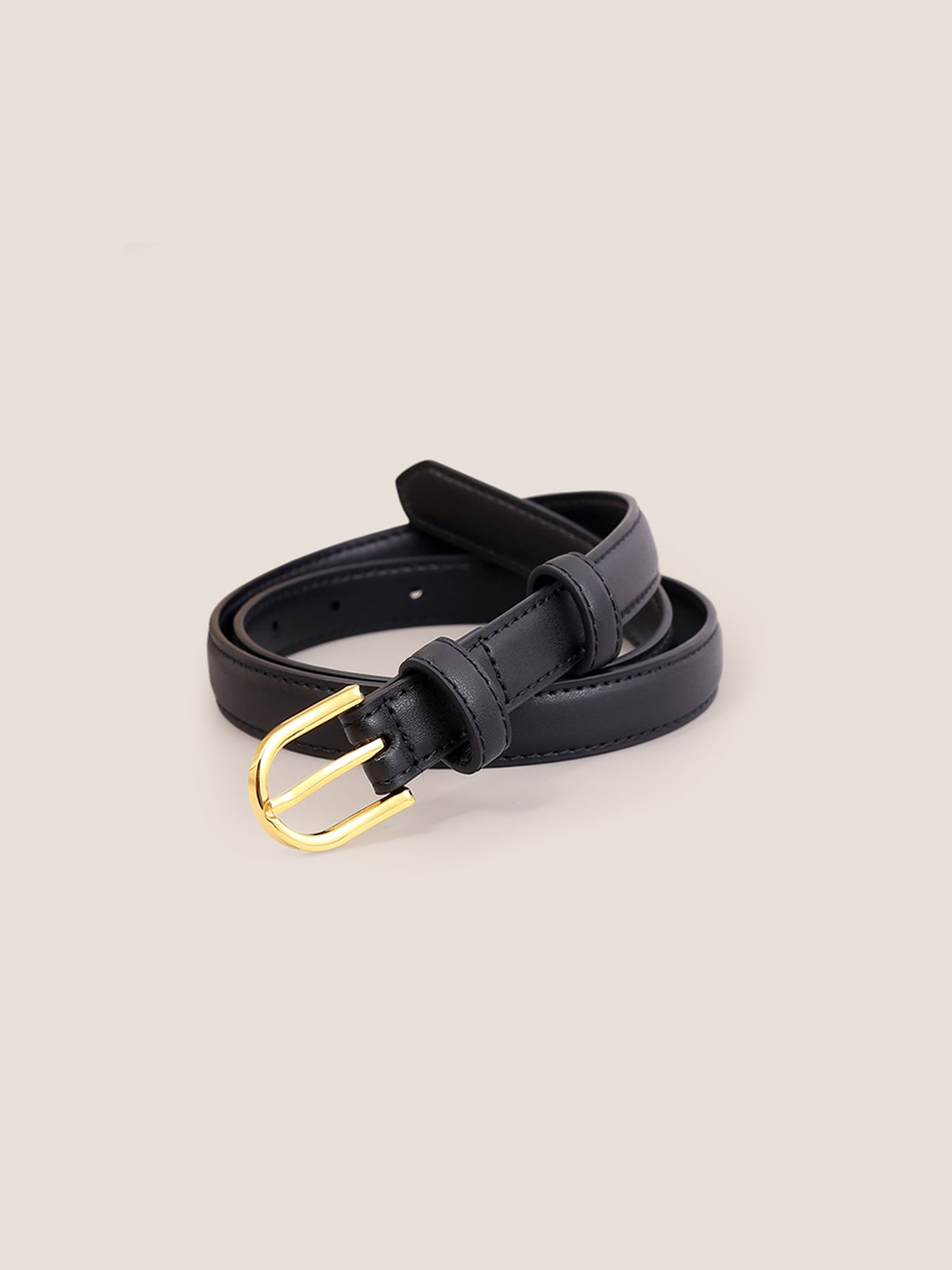 Premium Cowhide Belt With Retro Electroplated Alloy Buckle