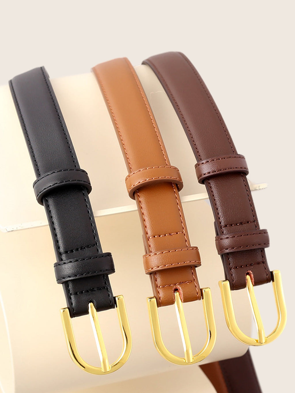 Premium Cowhide Belt With Retro Electroplated Alloy Buckle