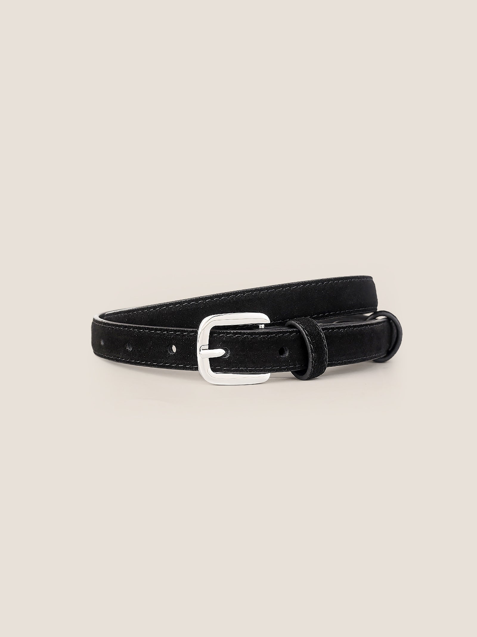 Luxury Suede Decorative Belt With Durable Alloy Buckle