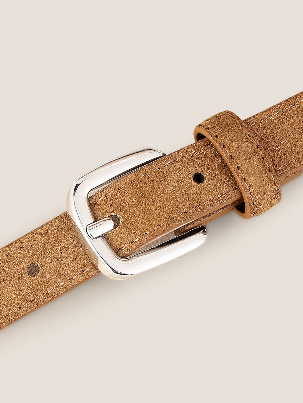 Luxury Suede Decorative Belt With Durable Alloy Buckle