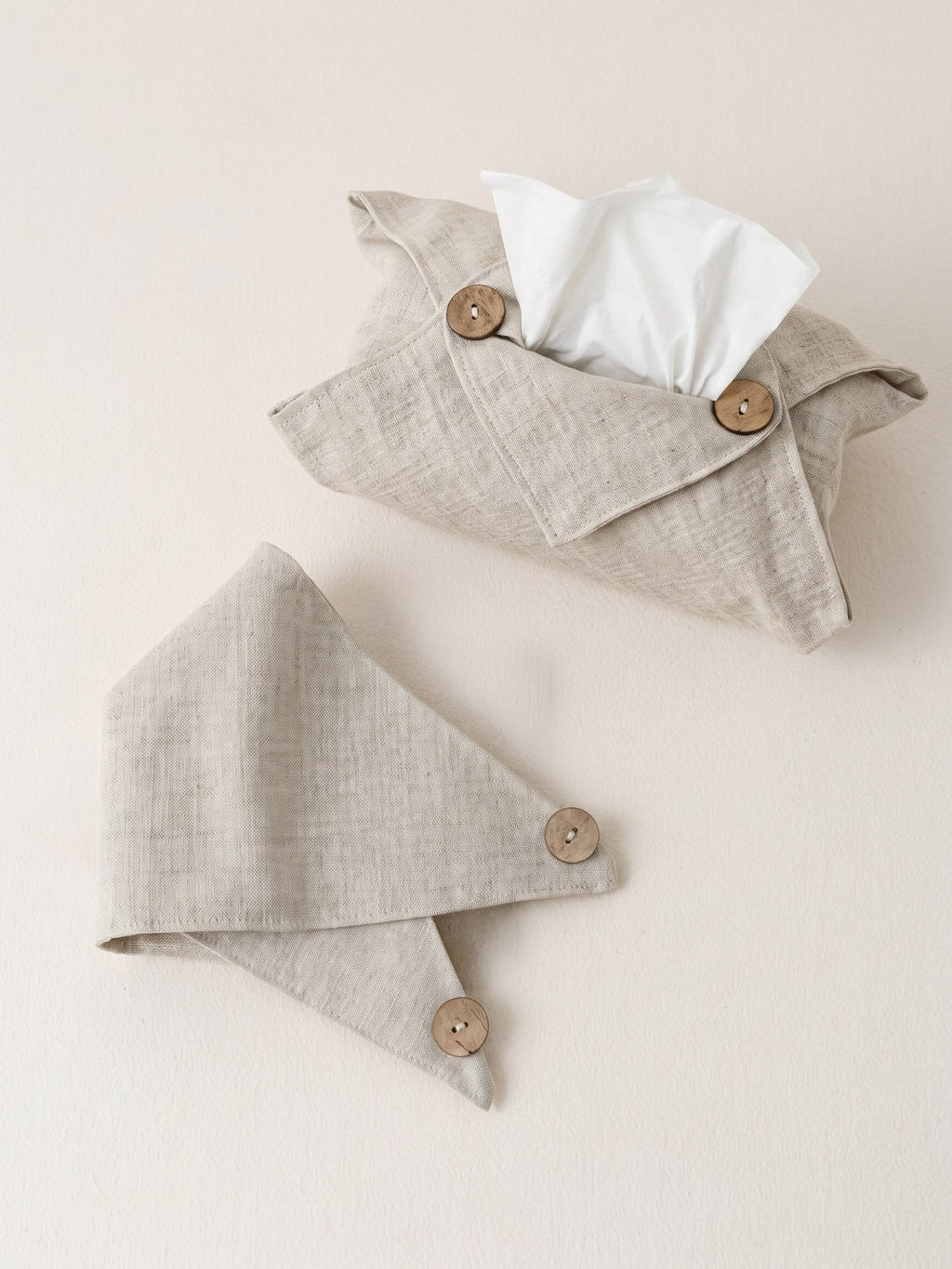 Linen Tissue Box Storage Cover