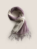 100% Linen Gradient Fringed Light Scarf