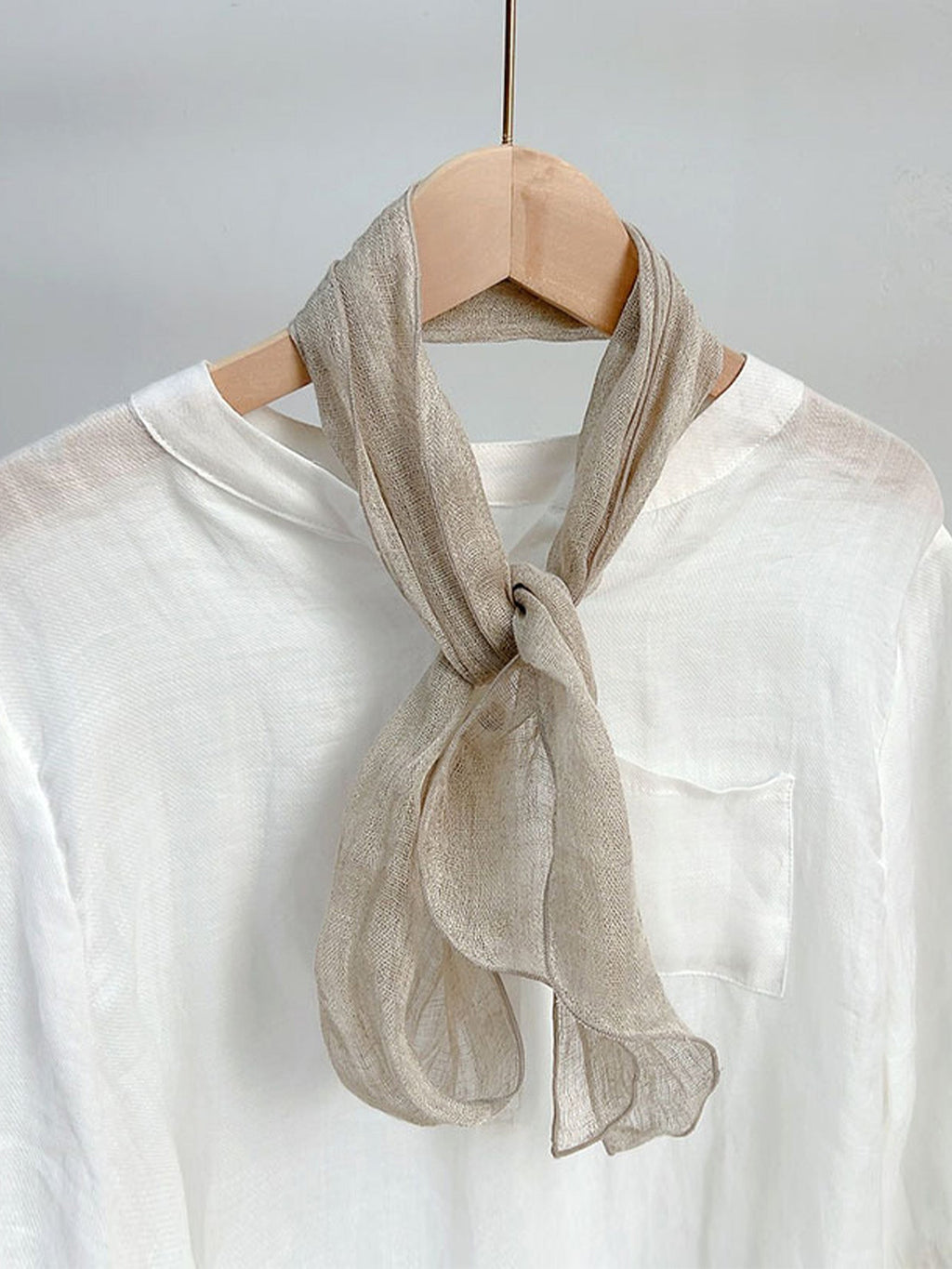 100% Linen Hand-Tie-Dyed Scarf