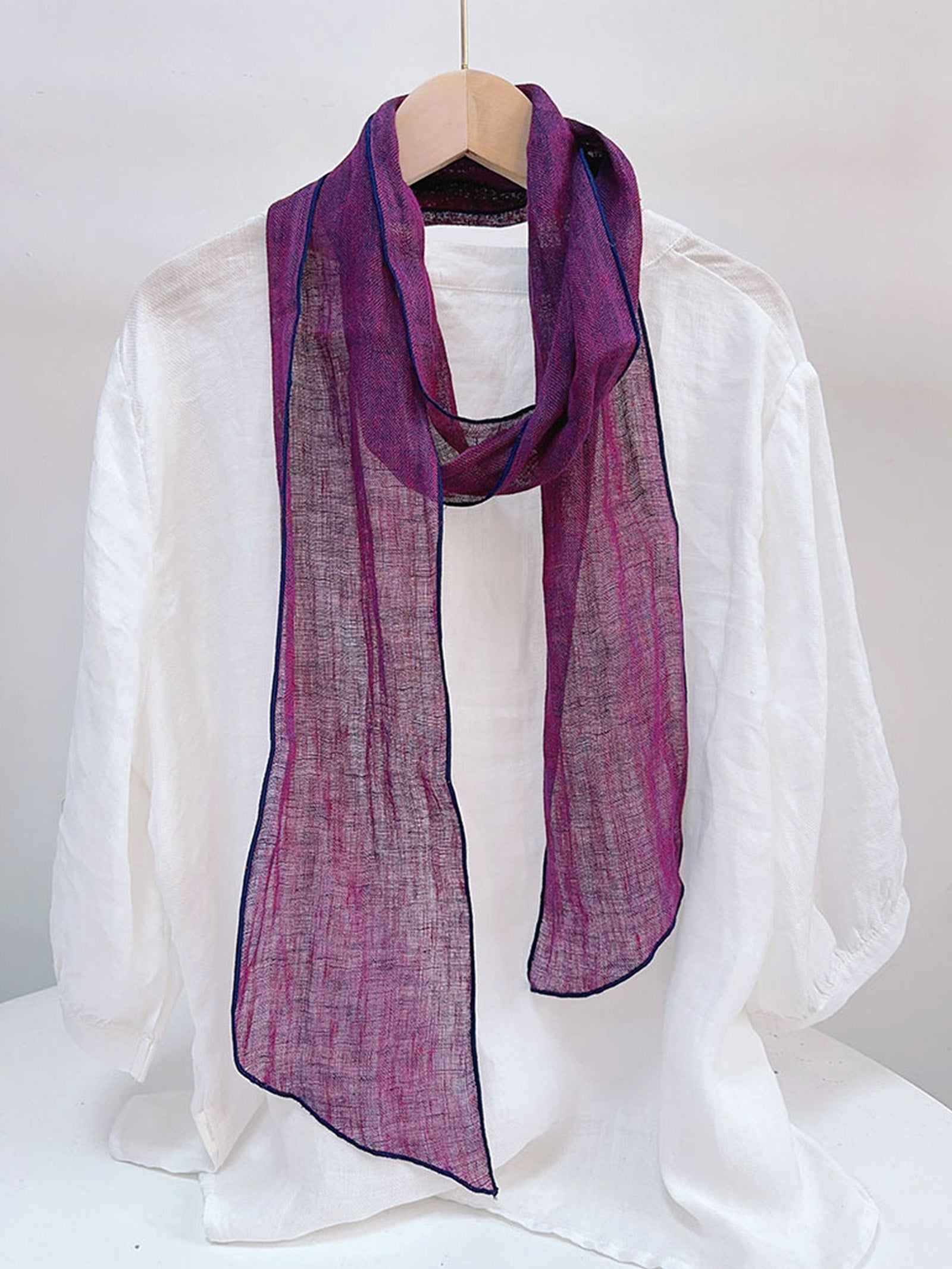 100% Linen Hand-Tie-Dyed Scarf