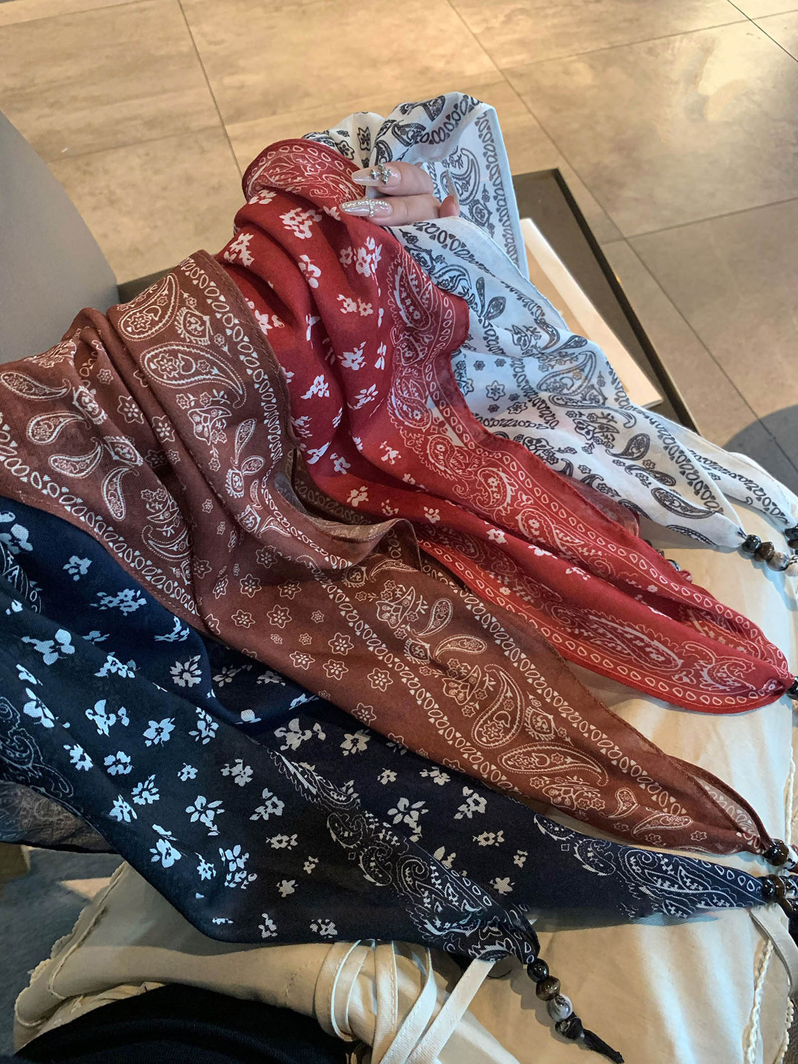 Bohemian Floral Multi-Functional Silk Scarf