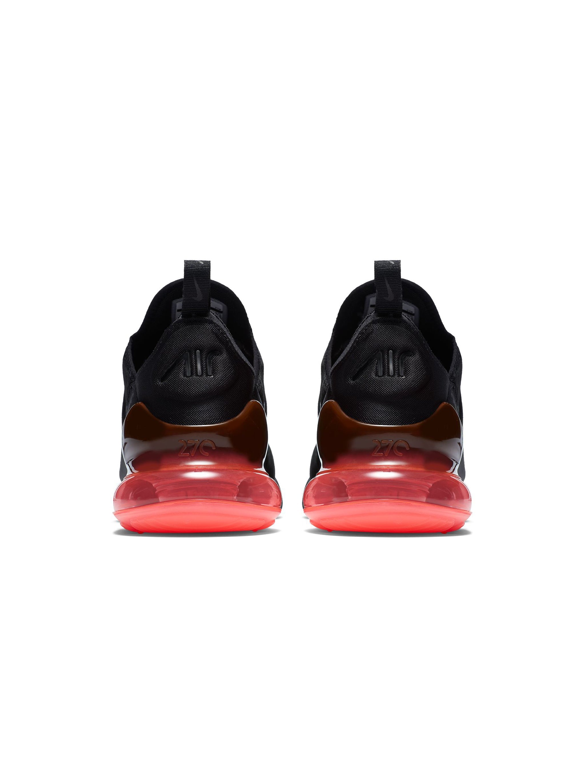 Nike Mens Air Max 270 Black/Black-Hot Punch