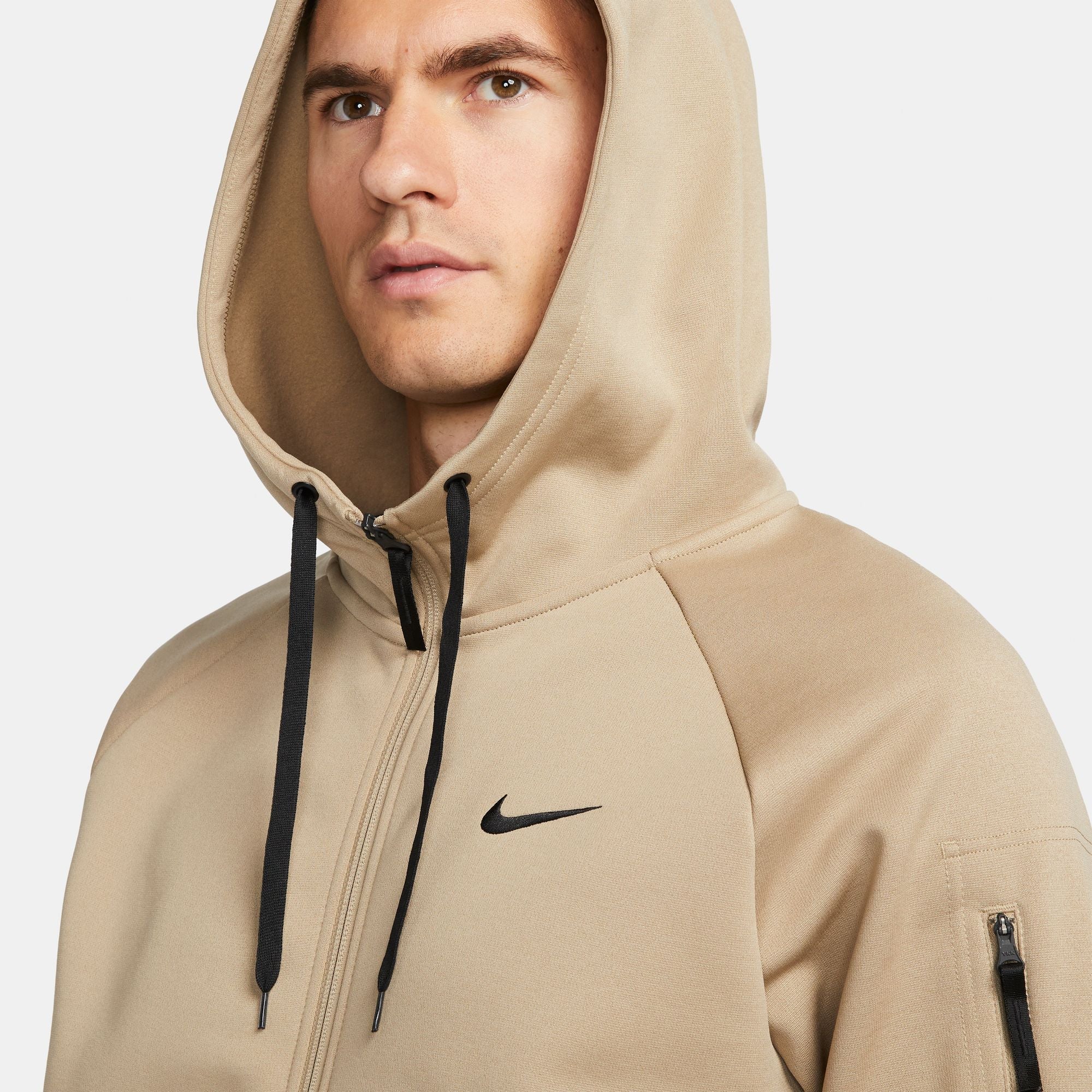 Nike Mens Therma Full Zip Fitness Top - Khaki