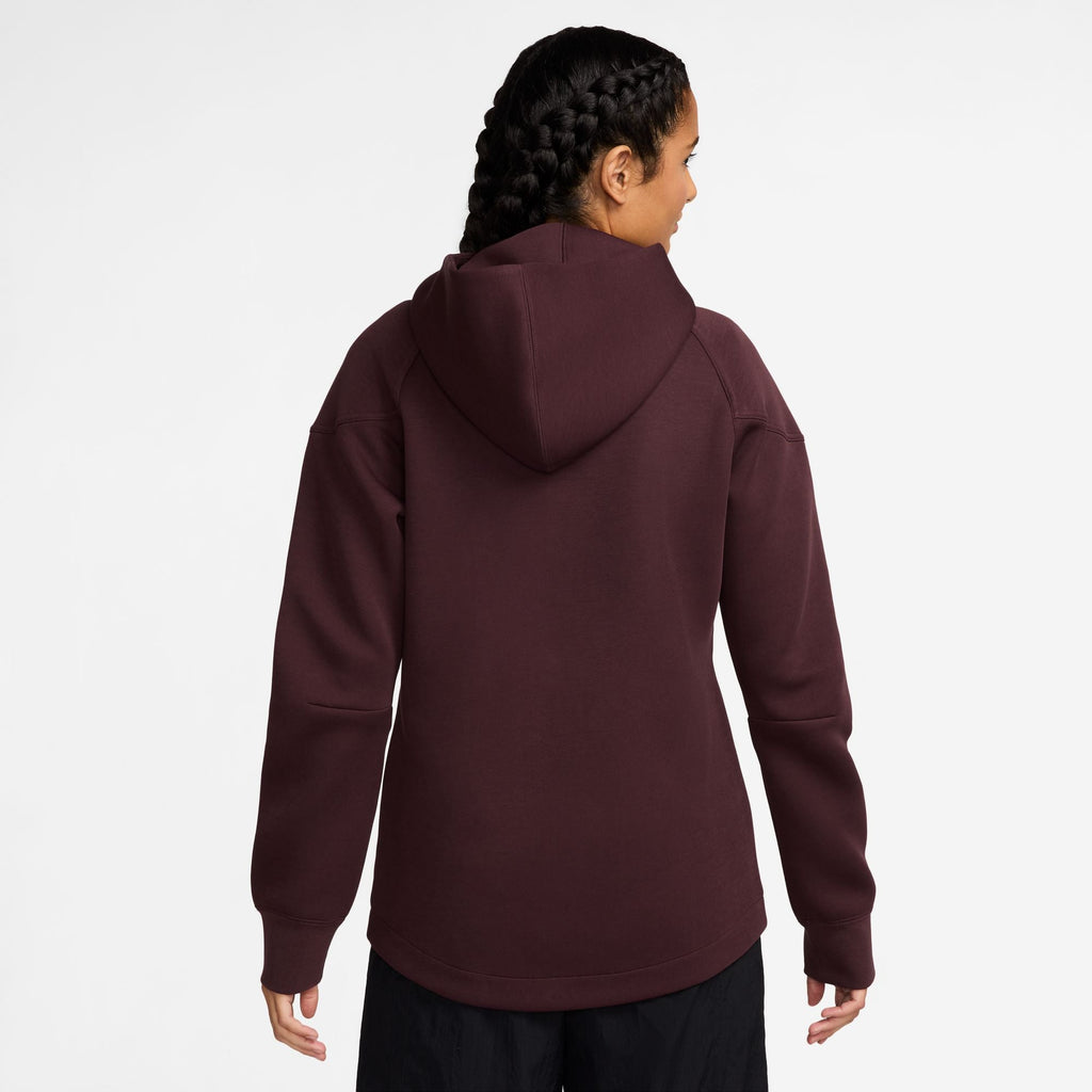 Nike Womens Sportswear Tech Fleece Windrunner  Hoodie- Burgundy Crush