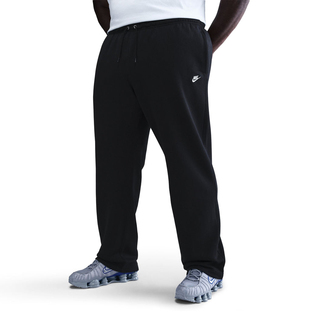 Nike Mens Club Open-Hem Sweatpants - Black