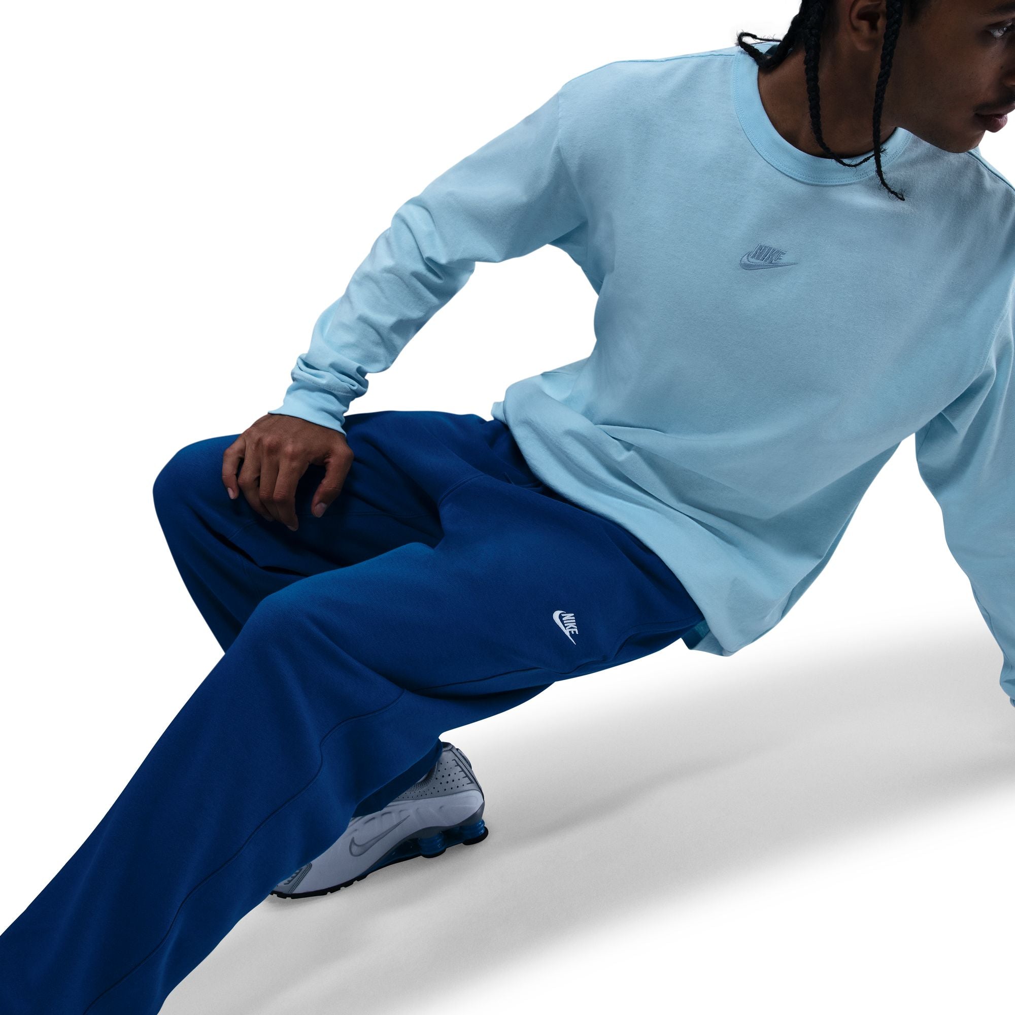 Nike Mens Open Hem Fleece Sweatpants - Green Abyss