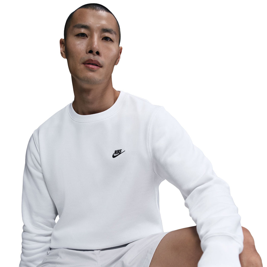 Nike Men's Club Fleece Crewneck - White