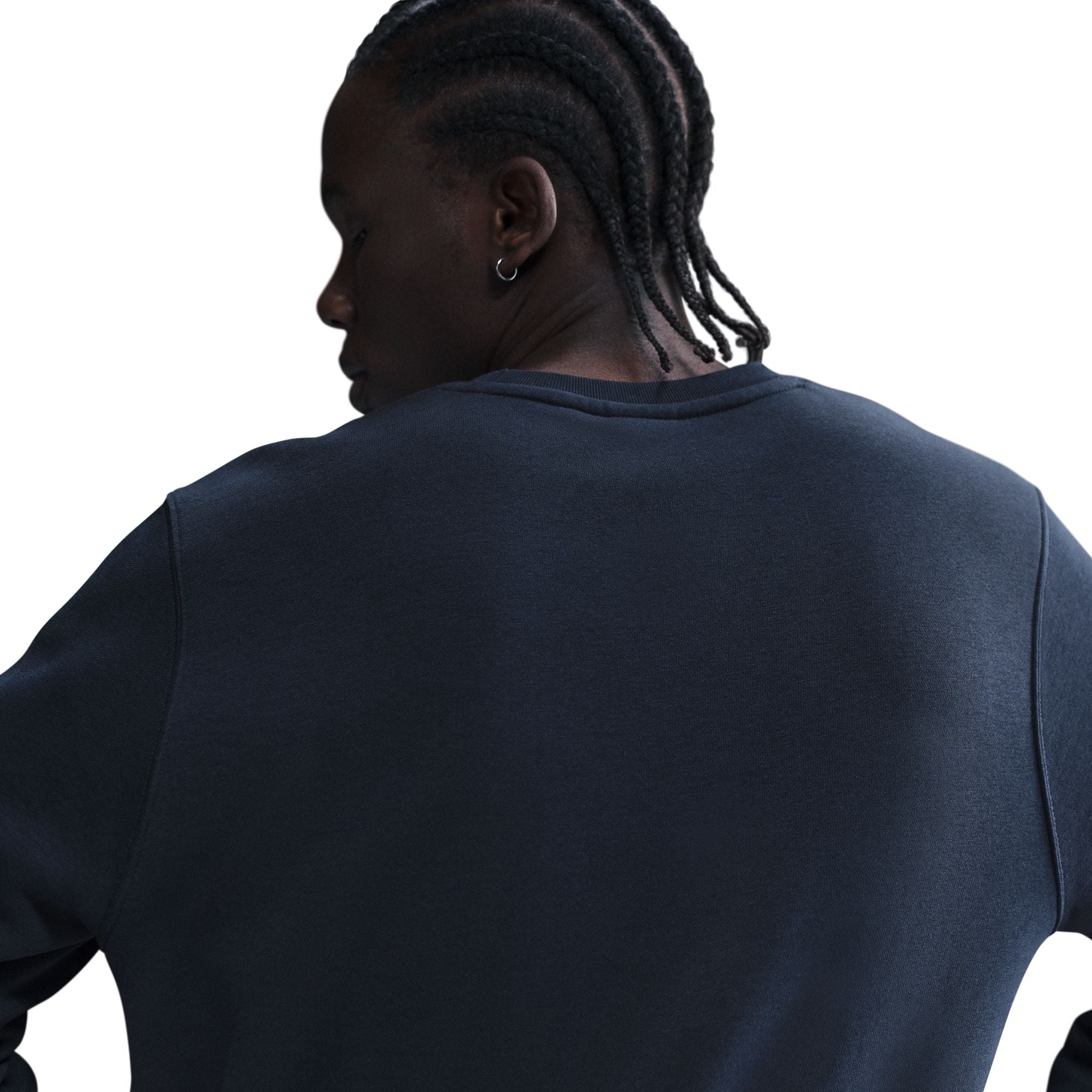 Nike Mens Club Fleece Crewneck - Obsidian